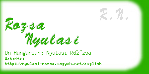 rozsa nyulasi business card